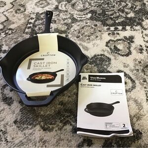 NEW Crofton 10” Cast Iron Skillet (Heavy) + Free CI Cooking Magazine